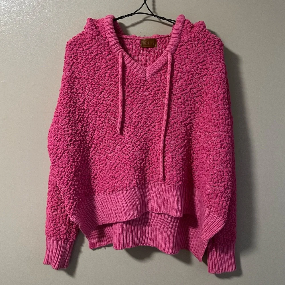 POL Pink Boucle Hoodie Small - Picture 2 of 10